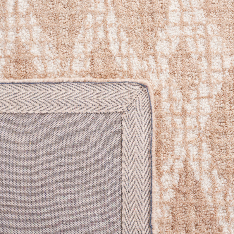 Abstract Hand Tufted Wool, Cotton Geometric Rug, Rectangle 5' x 8'