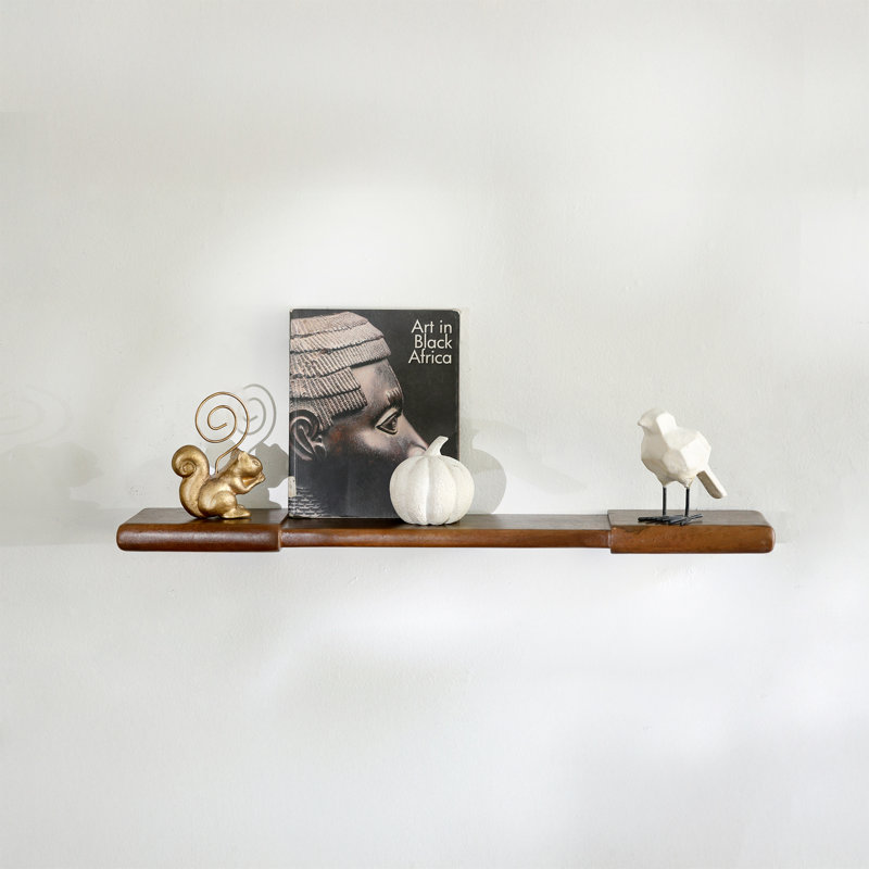 Tablette flottante en bois de manguier moderne