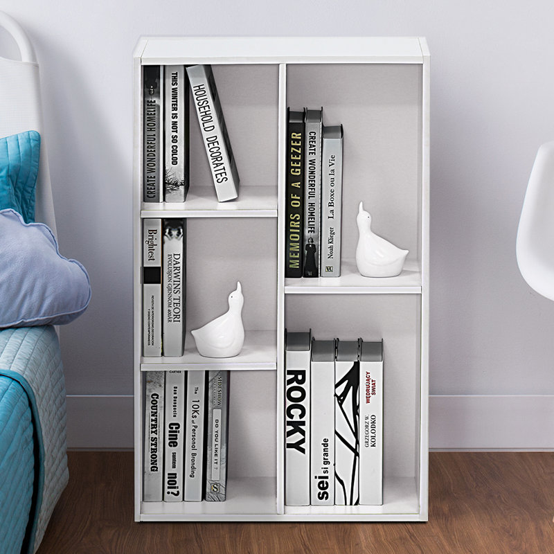 Kaidence 5-Cube Reversible Open Shelf Bookcase, White