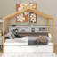 Lit plateforme avec bibliothèque de rangement Anyelf House-1887134800