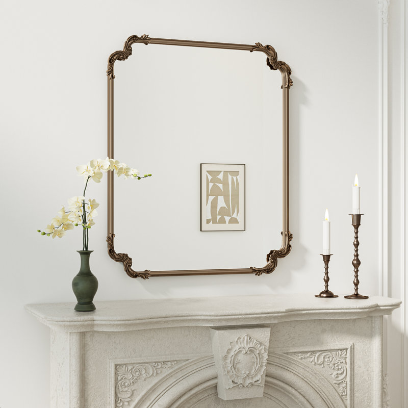 Miroir mural Genan, Or antique, 36 po x 30 po