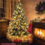 Sapin de Noël artificiel éclairé 6,5 pi