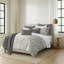 Ensemble de housse de couette en coton 3 pièces Indali Taupe-73673830