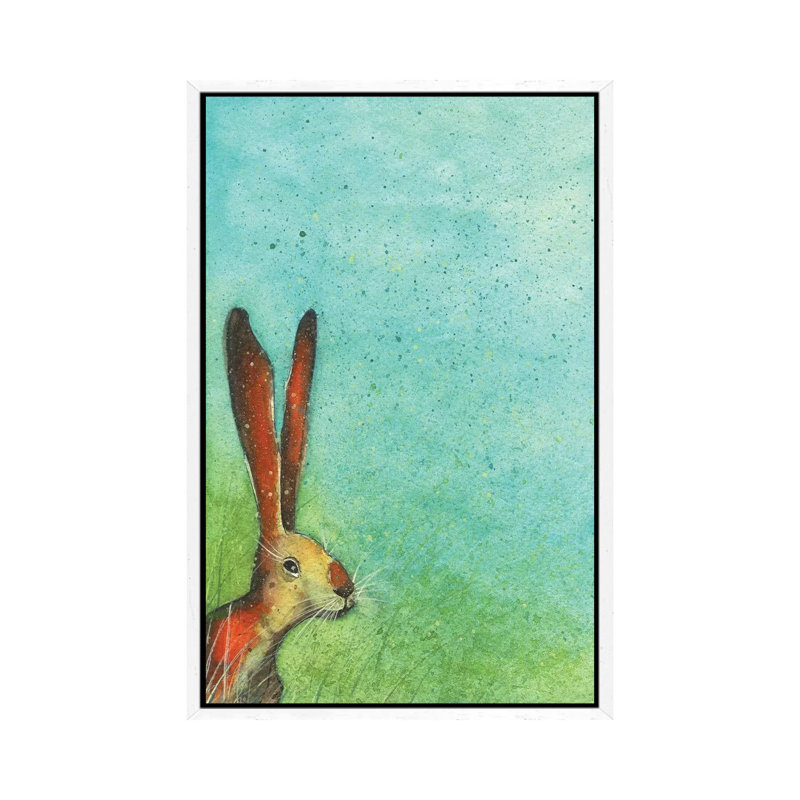 Hunny Bunny by Michelle Campbell - Floater Frame Print on Canvas, White Framed Canvas, 66.04 cm H x 45.72 cm W