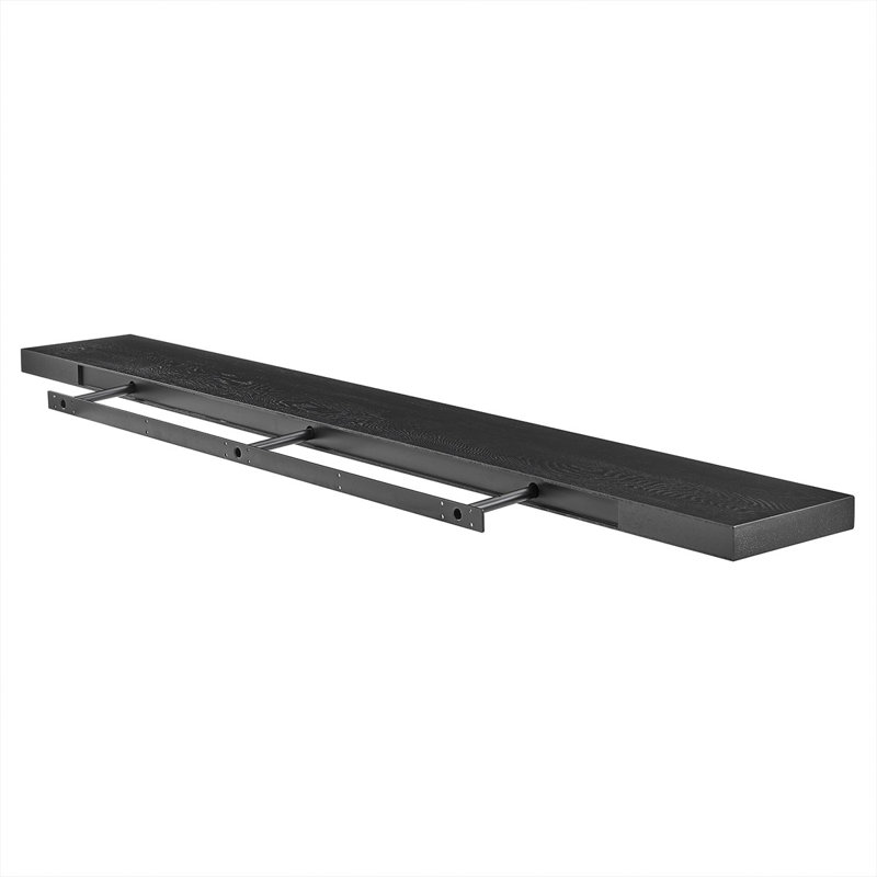 Tablette flottante 43 po, H 1,97 po x l 74,81 po x P 10,24 po, Noir