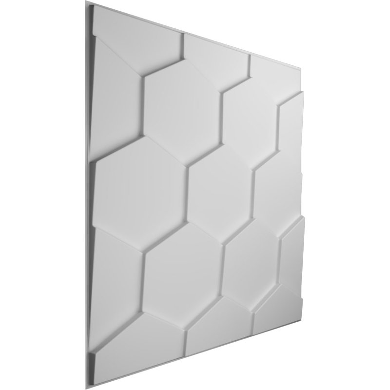 White Textured 3D PVC Wall Panels Set of 20