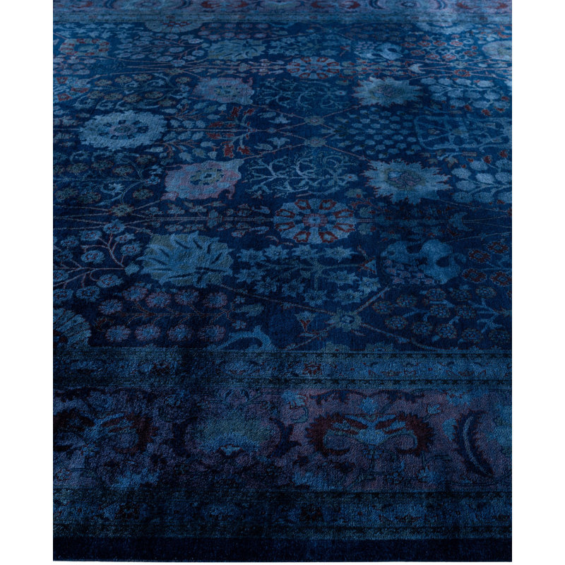 Overdyed One-of-a-Kind 9' 1" X 11' 9" Hand Knotted Area Rug