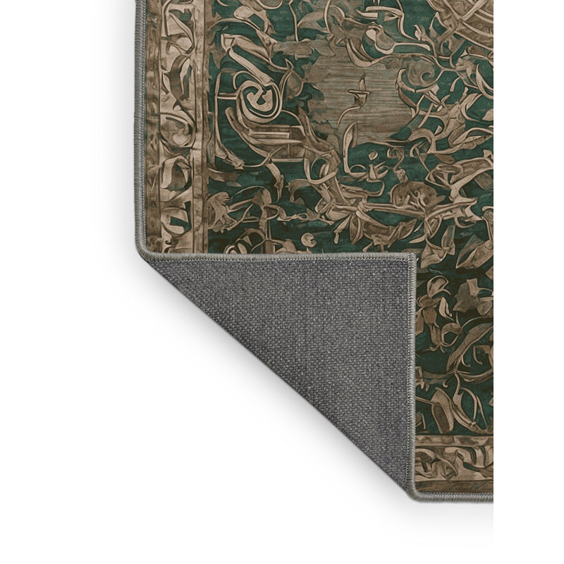 Tapis brun soyeux et moelleux, Rectangulaire 3 pi x 5 pi