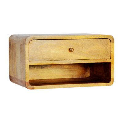 Table de chevet en bois à fente flottante de haute qualité et facile à nettoyer