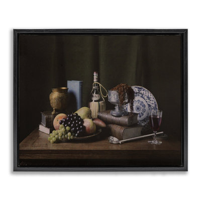  "Dark Vanitas Still Life", art mural encadré flottant par Inconnu