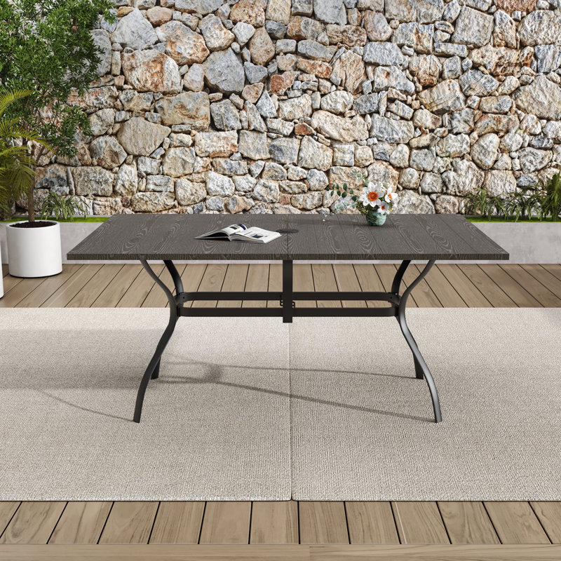 Table de salle à manger d'extérieur Naruram, Brun