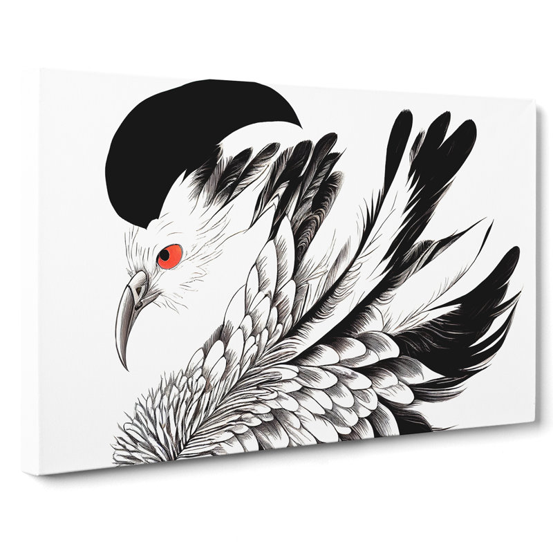 Ravishing Bird Abstract - Wrapped Canvas, 40cm H x 60cm W x 3cm D