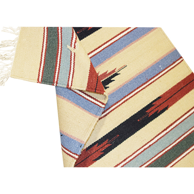 Hand Knotted Cotton Area Rug in Multi