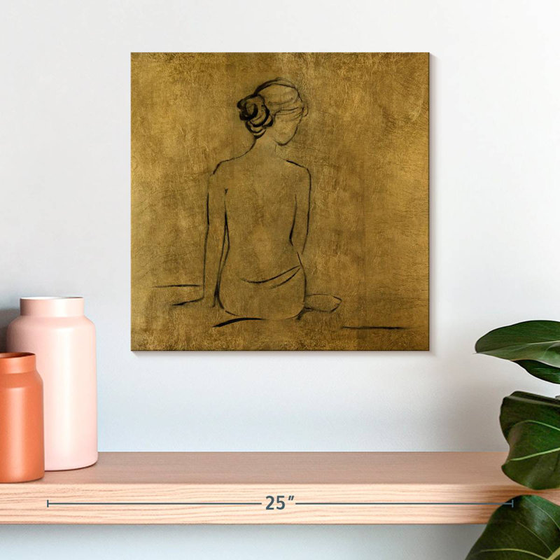 Leisha Golden Bather I, H 16 po x l 16 po