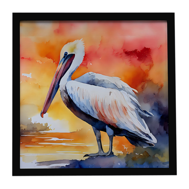 Pelican Framed Metal Print