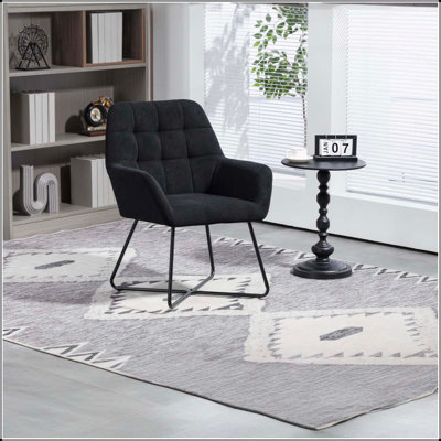 Chaise de bureau rembourrée en velours moderne avec design tourbillonnant, clous de pieds réglables, pieds en métal, idéale pour divers espaces intérieurs