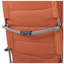 Chaise de camping pliante réglable à 5 positions avec repose-pieds - Polyester orange