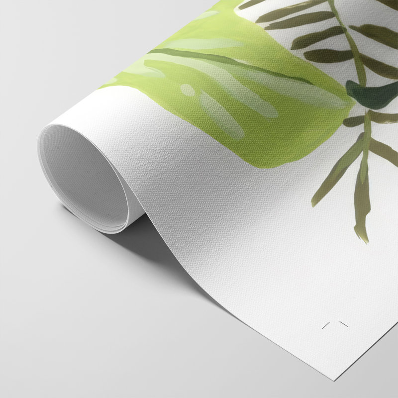 Lime Leaf Medley II -Canvas Print Only - NOT FRAMED, 36" H x 24" W