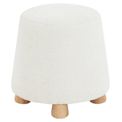 Round Chenille Ottoman