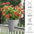 Hardiene Railing Planter - 13.5-Inch Round Flower Box with Drainage Insert - 2.64-Gallon Outdoor Planter Box for Deck, Porch, or Balcony by Pure Garden-1574618904-1599732181