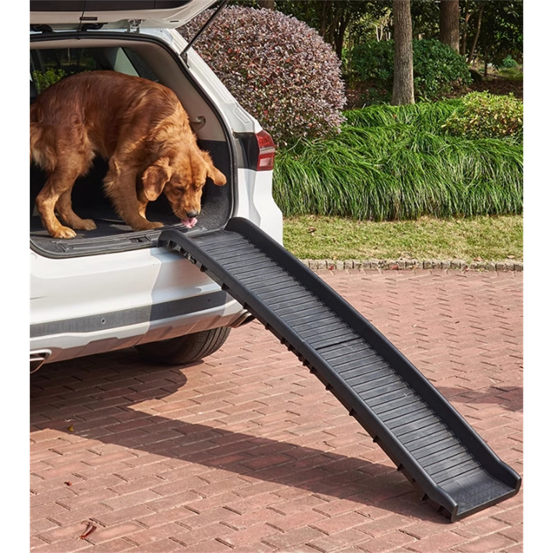 Escalier pliant pour chien en plastique, Grand (H 3,93 po x l 61,22 po x P 15,74 po)