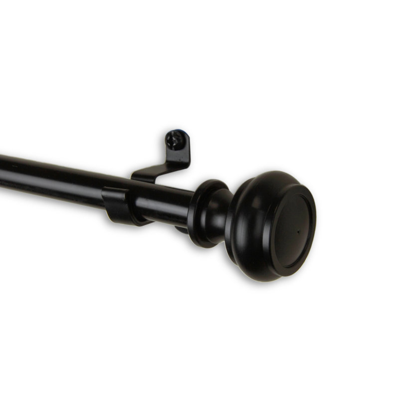 Tringle à rideaux simple Mojica, 18 po - 28 po, Noir