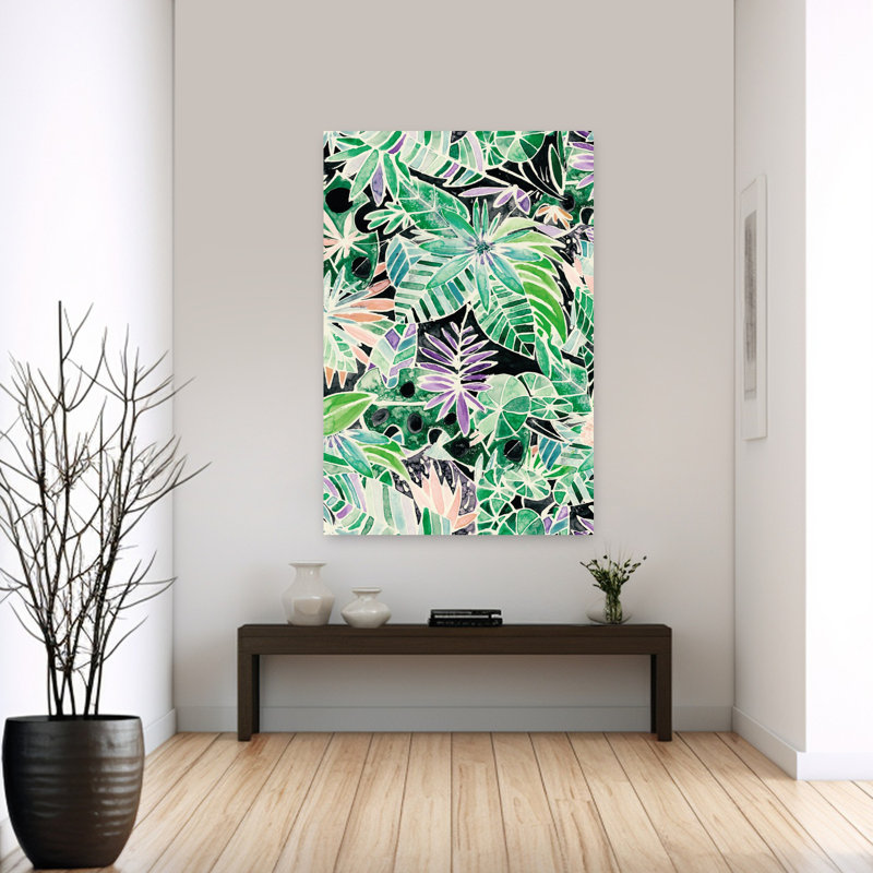 Art contemporain, art mural lilas, H 60 po x l 40 po