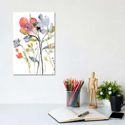 Flower Overlay I by Jennifer Goldberger - Wrapped Canvas Print