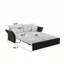 Canapé-lit escamotable, canapé-lit capitonné convertible 3-en-1-1002236657