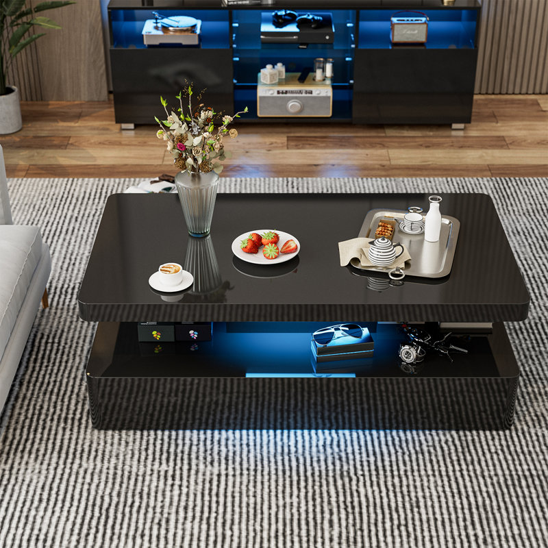 Abdulmalek Single Coffee Table, Black