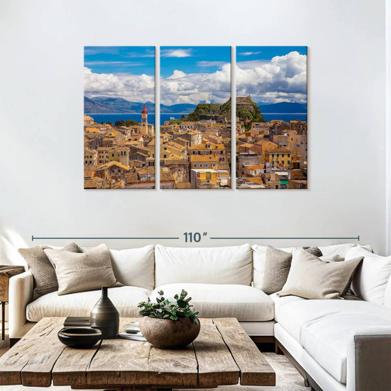 Nicci Corfu Cityscape, 48" H x 74" W