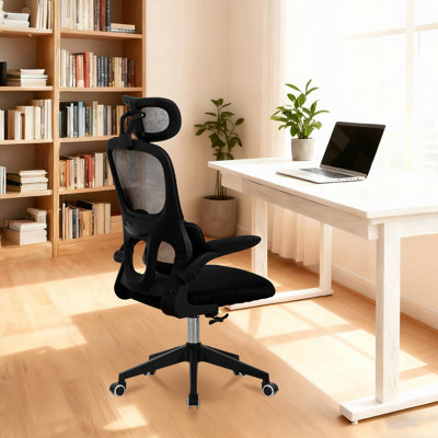 High Back Ergonomic Office Chair, Big And Tall Mesh Desk Chair With Wheels, Tilt Function, 3D Headrest, Lumbar Support, Swivel Rolling Computer Chair For Task, Home Office