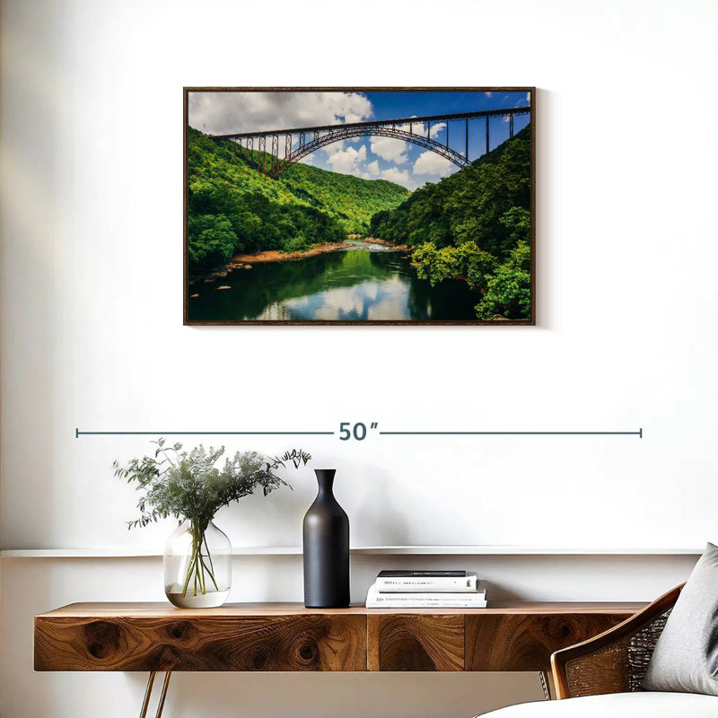 Pont New River Gorge, Cadre flottant noyer, 31 po x 21 po