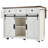 53.7" Farmhouse Kitchen Island with Power Outlet, 2 Sliding Barn Door Kitchen Storage Island with Drop Leaf, Spice Rack Rolling Kitchen Cart on Wheels-917059491