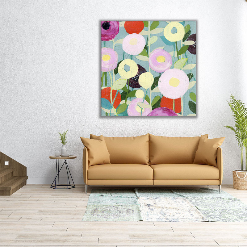 «Poppy Strata I», reproduction d'art sur toile, H 12 po x l 12 po