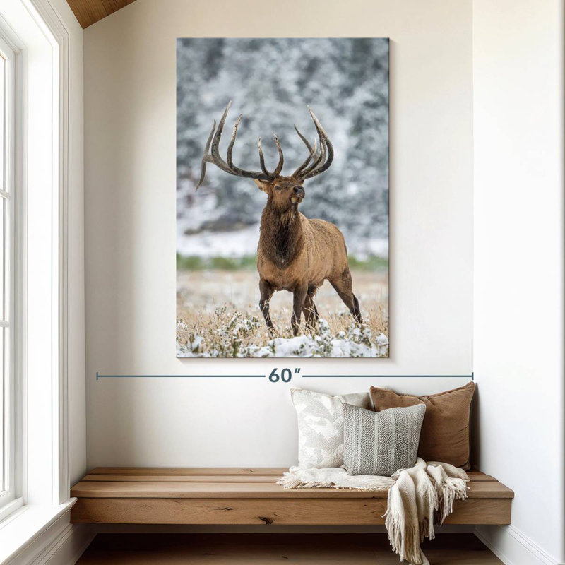 Brampt Mighty Snow Elk, 51" H x 34" W