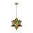 1-Light Geometric Star Glass Pendant