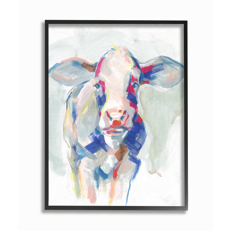 Reproduction d’animal de ferme de vache "par jennifer paxton parker-" uncadred ", reproduction d’art sur toile