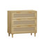 Armoire de rangement en rotin 3 tiroirs