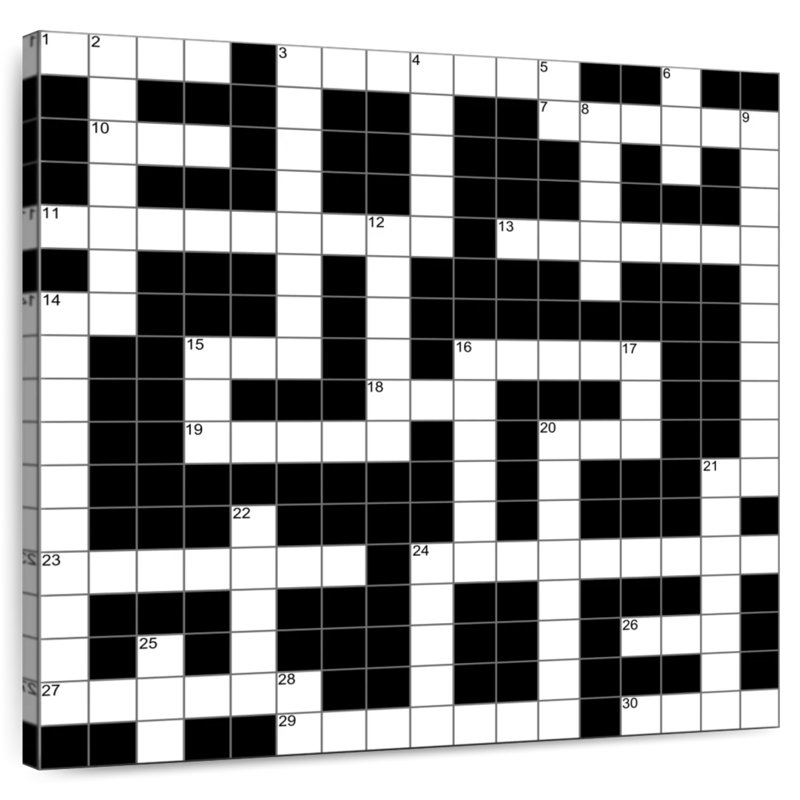 Senne Crossword Puzzle, 30" H x 30" W