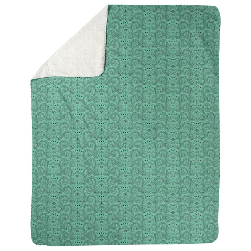 Couverture pour le troisième œil Katelyn Elizabeth, l 52,5 po x L 62,5 po, Vert jade