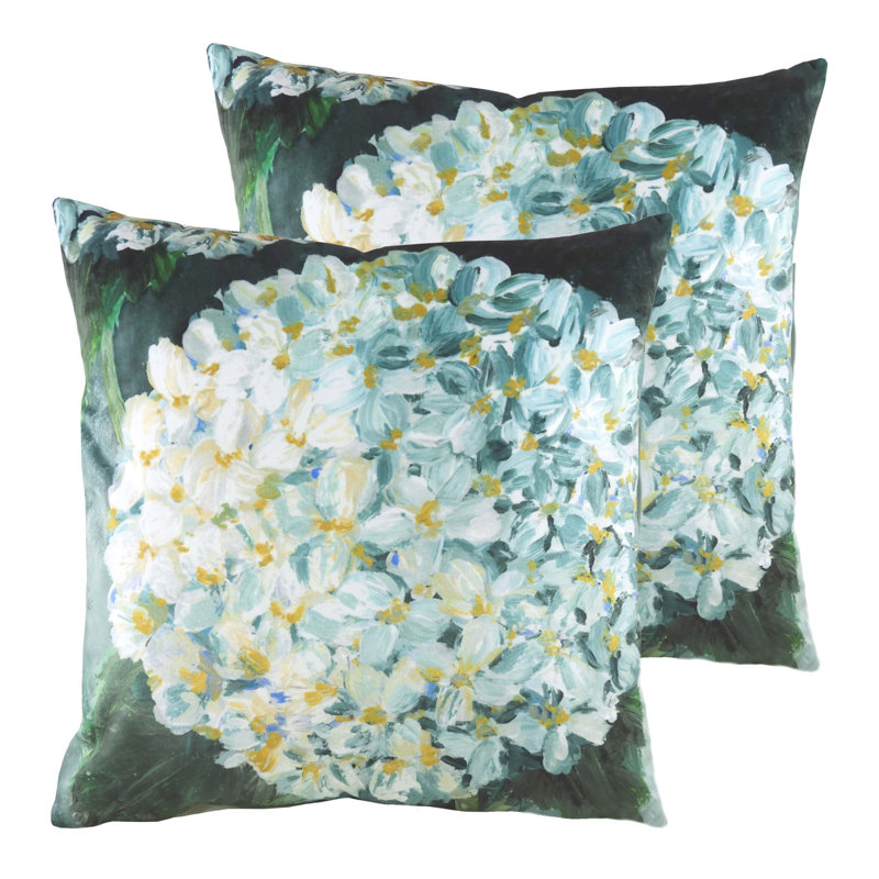 Floral Square Throw Cushion, Feathers