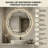 Mango Tile 24x24 Inch Round Modern Decorative Bathroom LED Mirror With Dimmable 3-Color Lightening & Anti-Fog