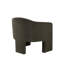 Chaise d'appoint Lery, trépied à dossier courbé, velours, 29 po-115686151