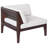 Paille 96'' Wide Mahogany Patio Sectional with Cushions