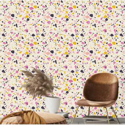Rouleau de papier peint adhésif Aquanis Terrazzo