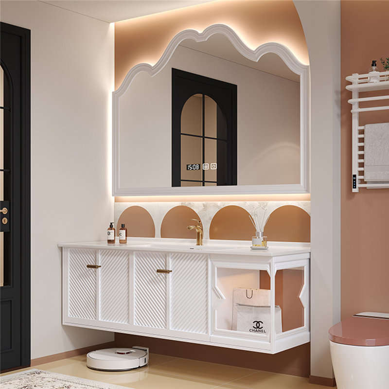 Armoire de salle de bain rétro de luxe à lumière française
