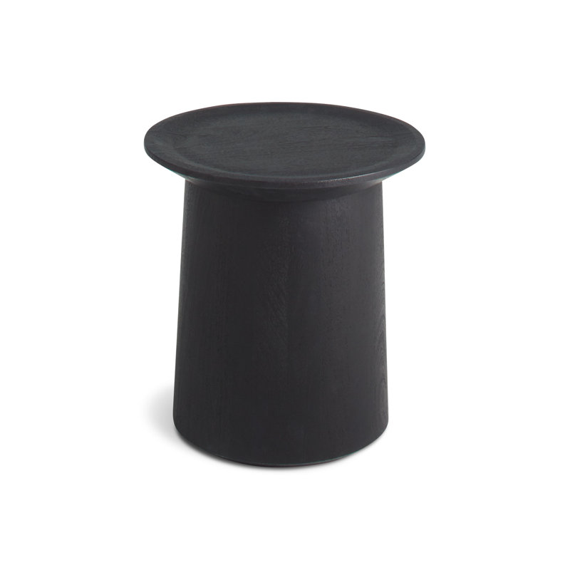 Coco Solid Wood Single End Table, 14" H x 13" W x 13" D