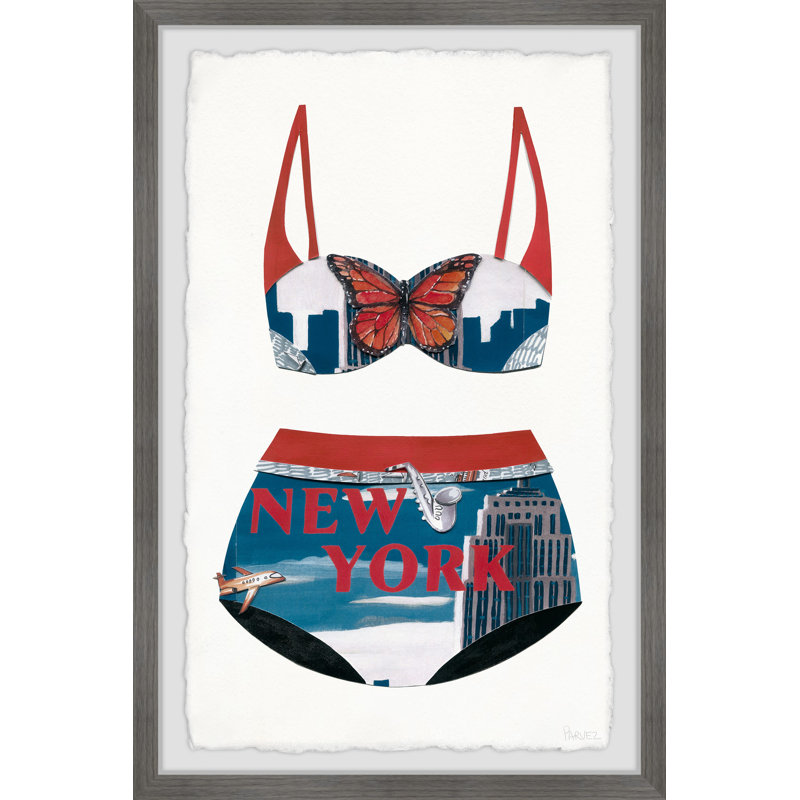 City Bikini - impression encadrée, H 18 po x l 12 po x 1,5 po