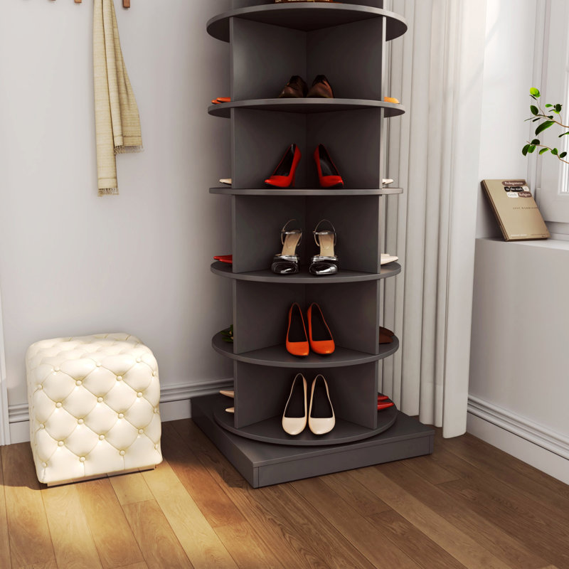 Étagère à chaussures rotative 360, étagère de rangement pour chaussures d'entrée, range-chaussures pour la maison